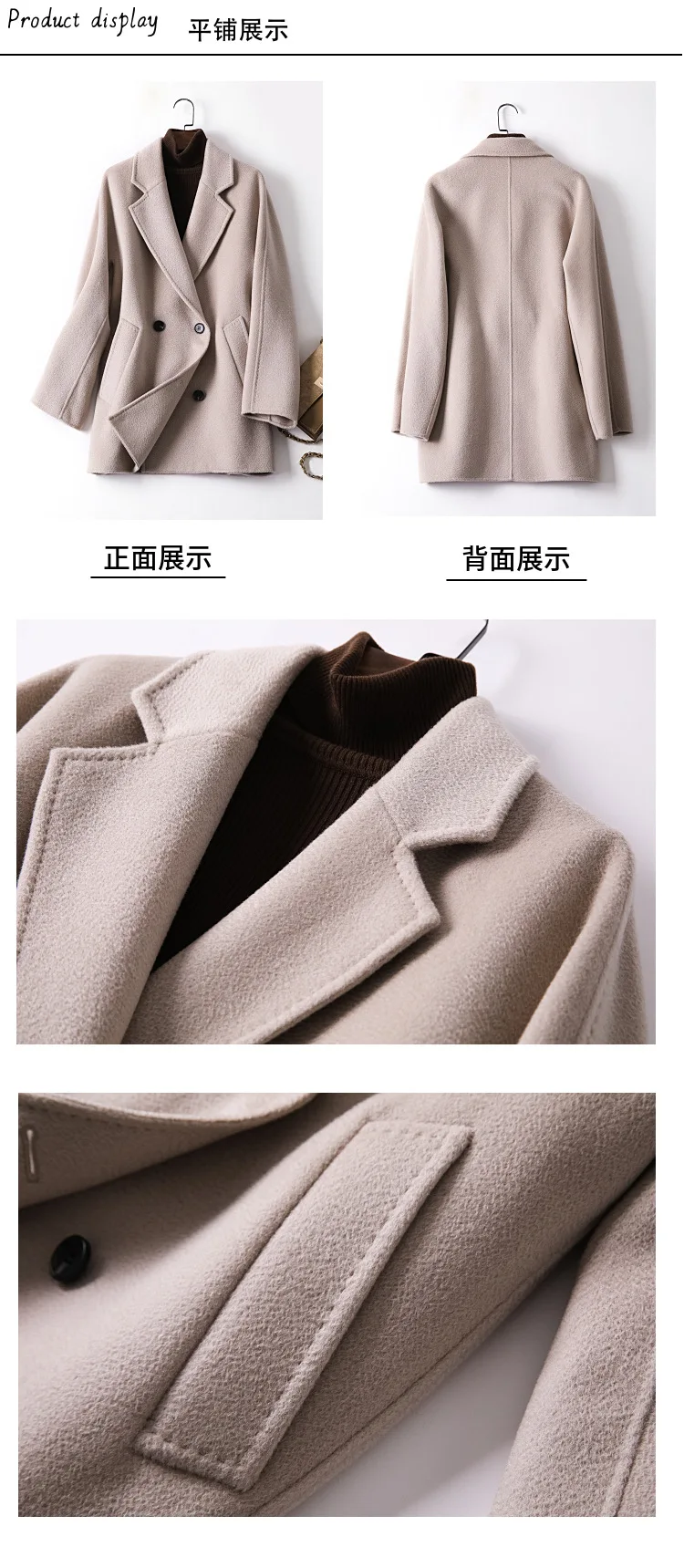 GoWinlin winter Long wool Women coat Double sided cashmere outwear autumn plus size ladies overcoats Y191