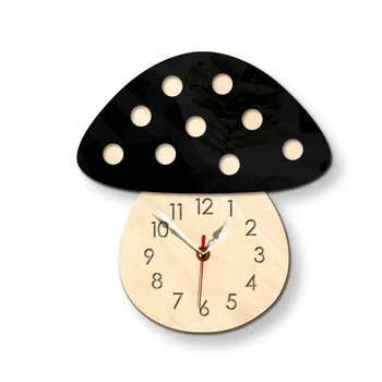 

Cartoon Wall Clock Creative Children Colorful Mushrooms Wall Watch