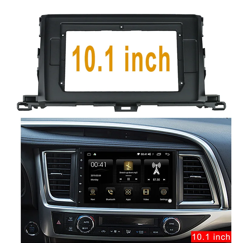 10,1 дюймов 2din автомобильный радиоприемник для TOYOTA Highlander- Fascia аудиоадаптер панель наборы винтов Автомобильный DVD рамка пианино