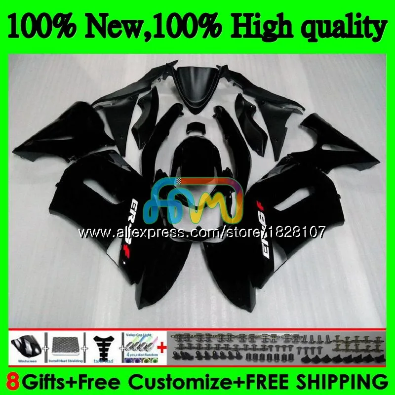 Корпус для KAWASAKI 650R ER6 F 650 R ER 6 F ER6F 06 650R-ER6F 6BS. 16 ER-6F ER 6F матовый черный 06 07 08 2006 2007 2008 комплект обтекателей - Цвет: No. 1