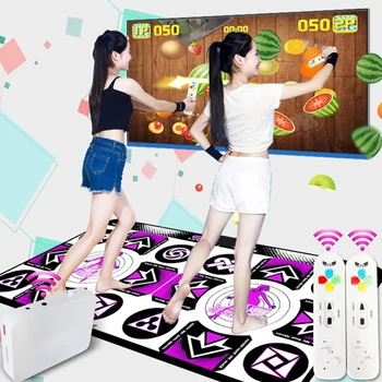 TV PC Double Dance Mat Kid Birthday Gifts for Boy and Girl English OS Wireless