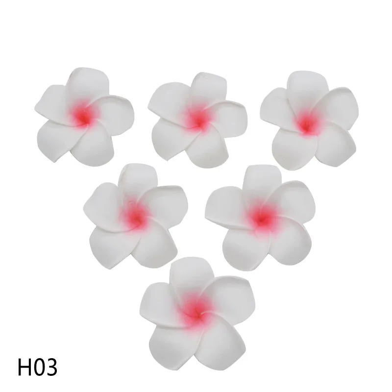 50 Pièces 6 Cm Assortiment De Mousse Hawaïenne Artificielle Plumeria Fleur De Frangipanier Pour Bricolage Pince à Cheveux épingle à Cheveux Fête De Mariage Couronne De Cheveux Décor - France
