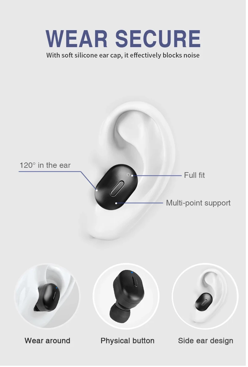 Bluetooth наушники TWS T1 профессиональная гарнитура 5,0 беспроводные наушники 3D стерео громкой связи с микрофоном наушники Водонепроницаемая зарядная коробка