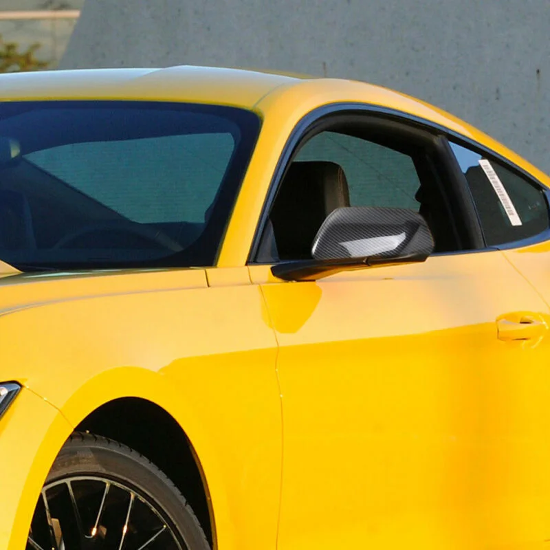 Авто углеродного волокна зеркало заднего вида Наклейка для Ford Mustang