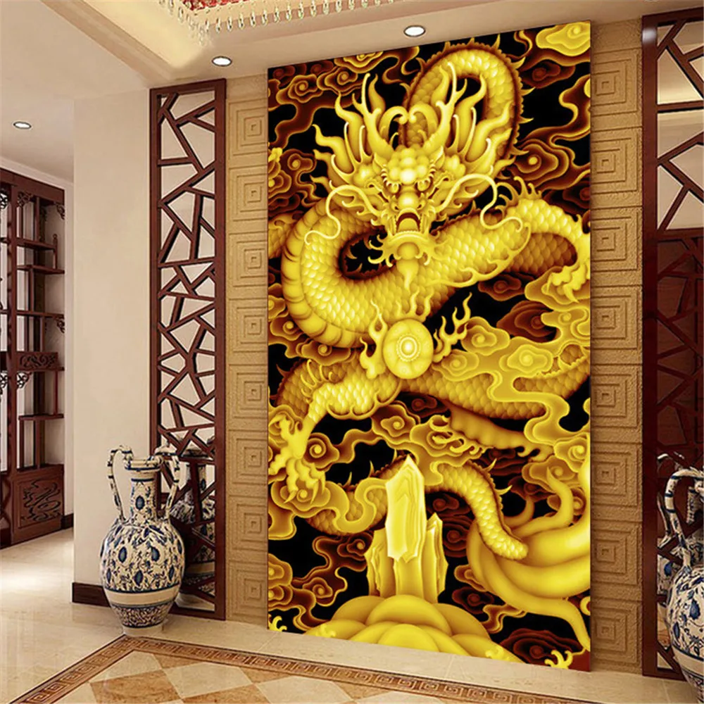 

Large 5D DIY Diamond Painting Full Drill Square/Round Dragon paint with Diamonds Embroidery Kits Home Decorations For Christmas