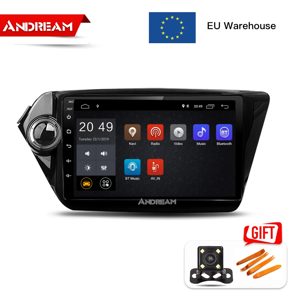 9 дюймов Android 8 1 2 + 16G авто мультимедиа радио gps навигация K2 ips видео плеер для KIA RIO 3