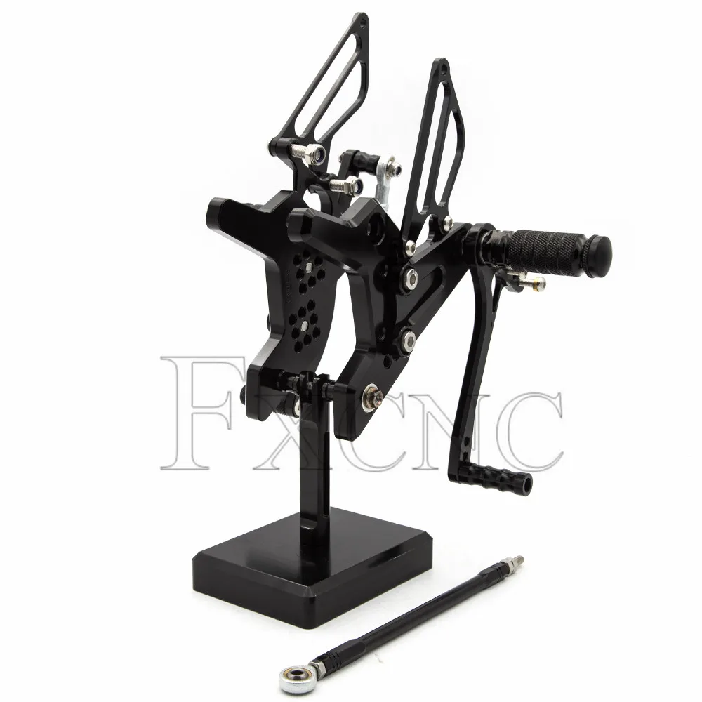 Для KAWASAKI Z750 z750 2004-2006 2005 CNC алюминиевый сплав мотоцикл подножка для ног Педаль peg Rearset задний Набор - Цвет: Black