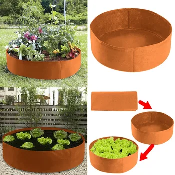 

Orange Planting Grow Bag Raised Plant Bed Backyard Garden Flower Vegetable Planter Elevated Vegetable Box Planting Bag 5