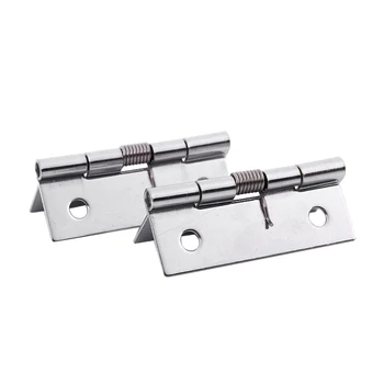 

Furniture cabinet with 50 x 38 x 5mm, spring hinges made of stainless steel, silver, 2 pieces