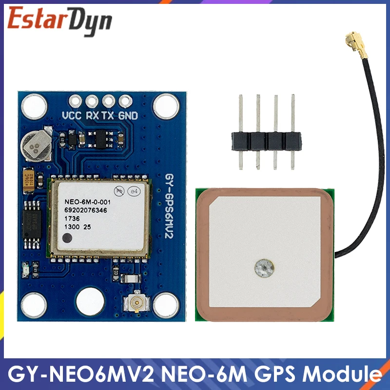 EstarDyn GY-NEO6MV2 New NEO-6M GPS Module NEO6MV2 with Flight Control Eeprom MWC APM2.5 large Antenna for arduino