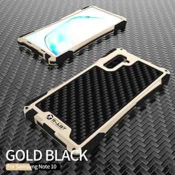 

Shockproof Dustproof Carbon Fiber Gorilla Tempered Glass Aluminum phone case For Samsung S8 S9 Plus S10 Note10plus Cover Shell