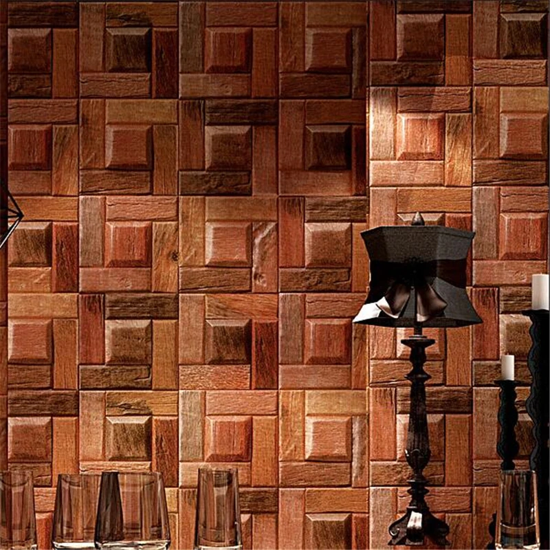 

Wellyu ретро ностальгические деревянные доски обои индивидуальные деревянные зерна бар ресторан кафе ТВ фон магазин одежды обои