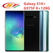 Samsung Galaxy S10+ S10 Plus G975F Snapdragon 855 8 ГБ ОЗУ 128 Гб ПЗУ Восьмиядерный 6,4 дюймов Поддержка NFC мобильного телефона