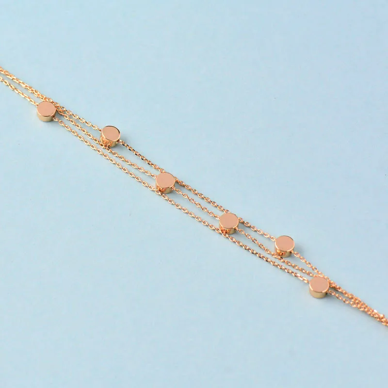 round yellow gold SINLEERY Шарм-звезда 3 Слои браслет-цепочка браслет, серебро, розовое золото, Цвет милые ювелирные изделия для Для женщин девочек браслеты SL360 SSC - Окраска металла: round yellow gold