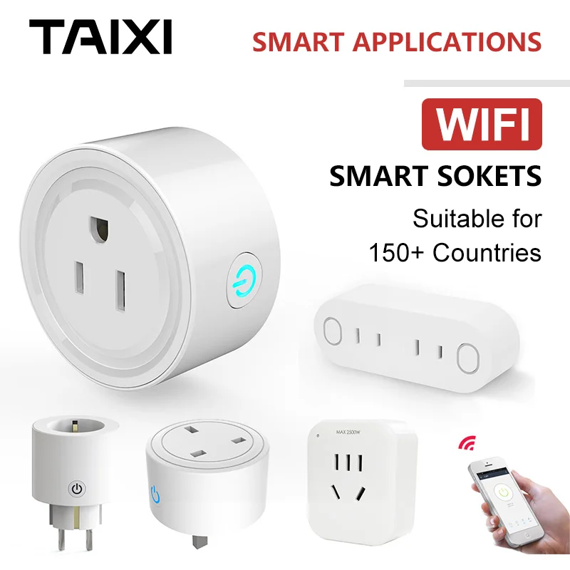 

WIFI Smart Socket APP Controller Mini Socket United States USA Europe EU Australia AUS United Kingdom UK Standard 10A 13A 16A