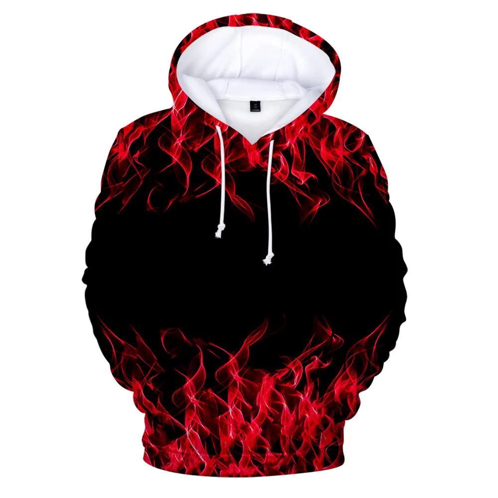 

New 3D Printing Color Flame Hoodies Sweatshirts Men Women Unisex Tops Fashion Kids Hooded Autumn Boys Girls Pullovers Outwear