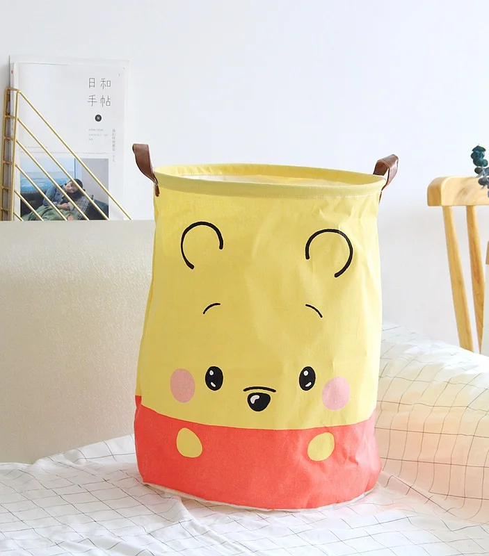 3 Милый мультяшный водонепроницаемый ящик для хранения из хлопка и льна, складная корзина для белья, корзина для хранения грязной одежды, детский игрушечный Органайзер - Цвет: 3