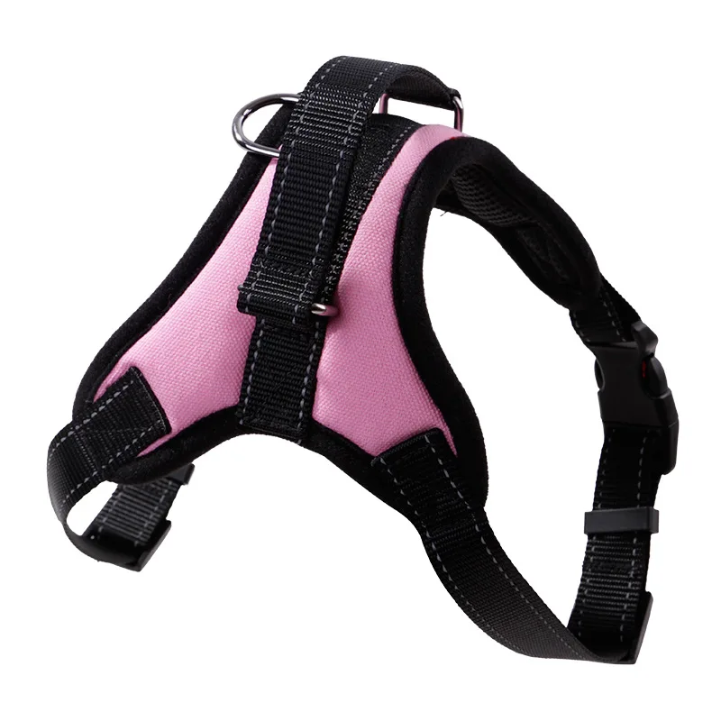 

New Pets Dog Harness Vest Reflective Tape Breathable Mesh Pet Dogs Leash Harness Accessories JS22