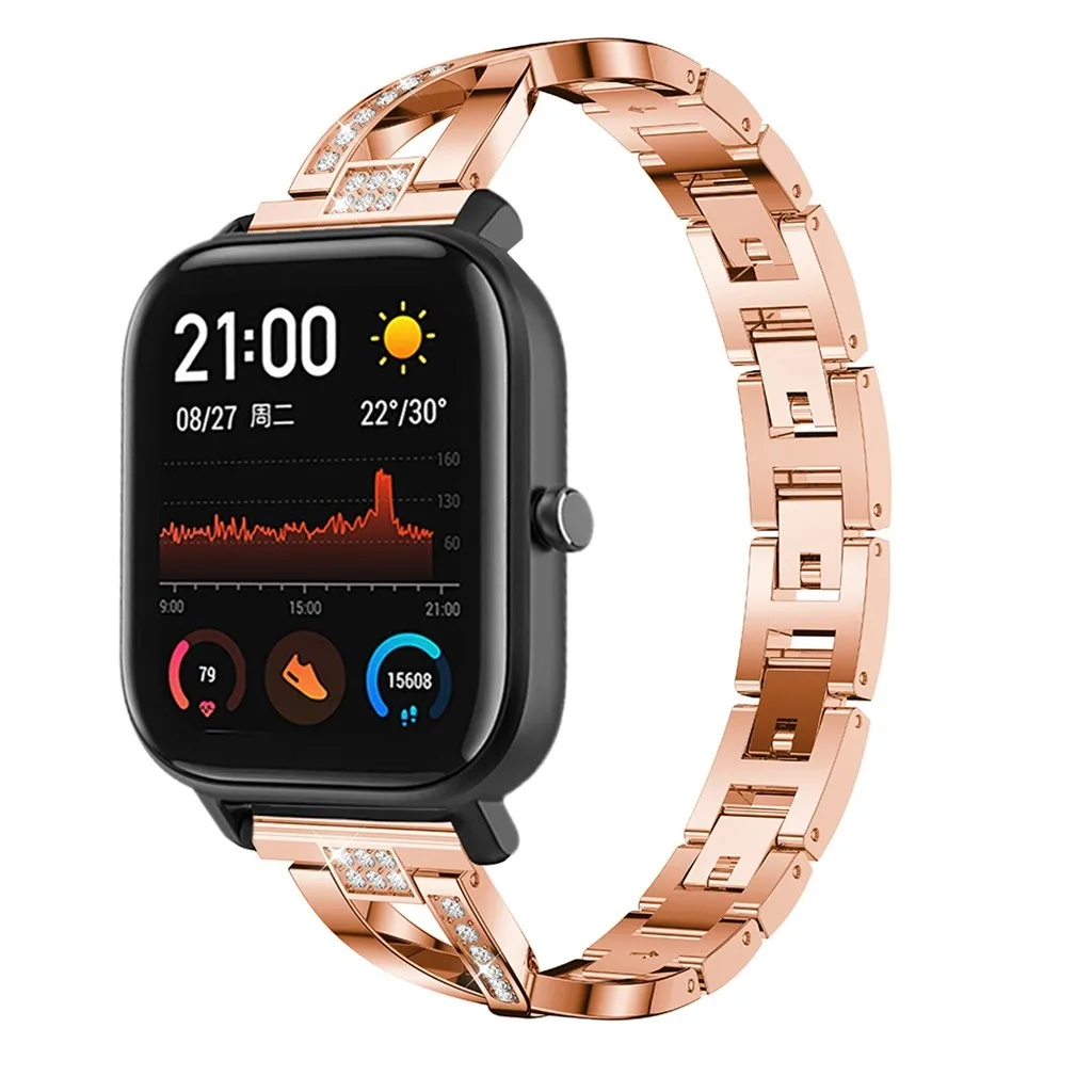 Ouhaobin сменные ремешки из нержавеющей стали для часов Huami Amazfit GTS Смарт часы ремешок браслет 902#2