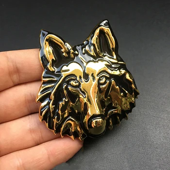 

3D Car Stickers Metal Wolf Head Exterior Decoration Transformers Wings Gecko Stickers Car Accessories