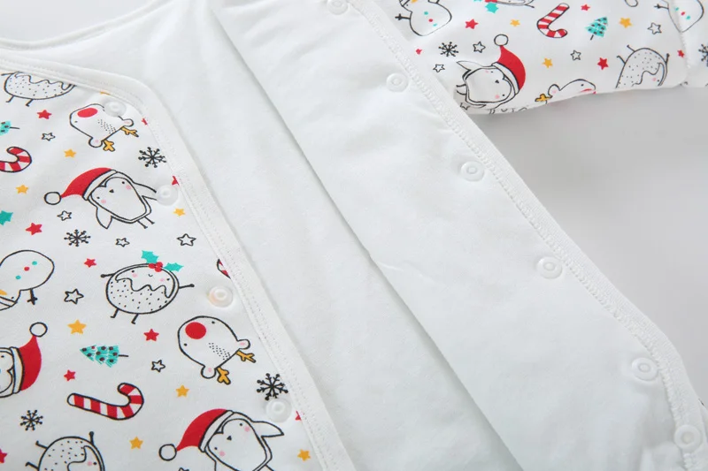 Baby romper cotton warm pajamas baby overalls kids clothes baby boys clothes girls clothes front opening round neck romper