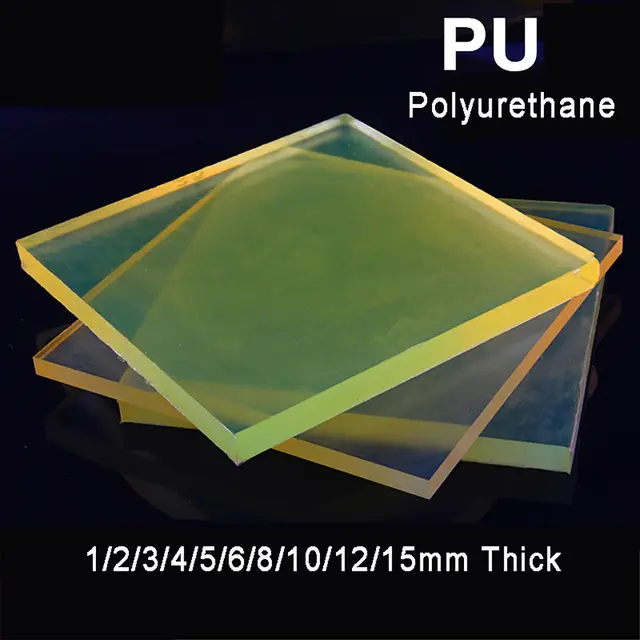 1PCS New Polyurethane Square Sheet PU Board Elastic Tendon Rubber Plate  Oil-resistant Damping Thickness 1-15mm - AliExpress