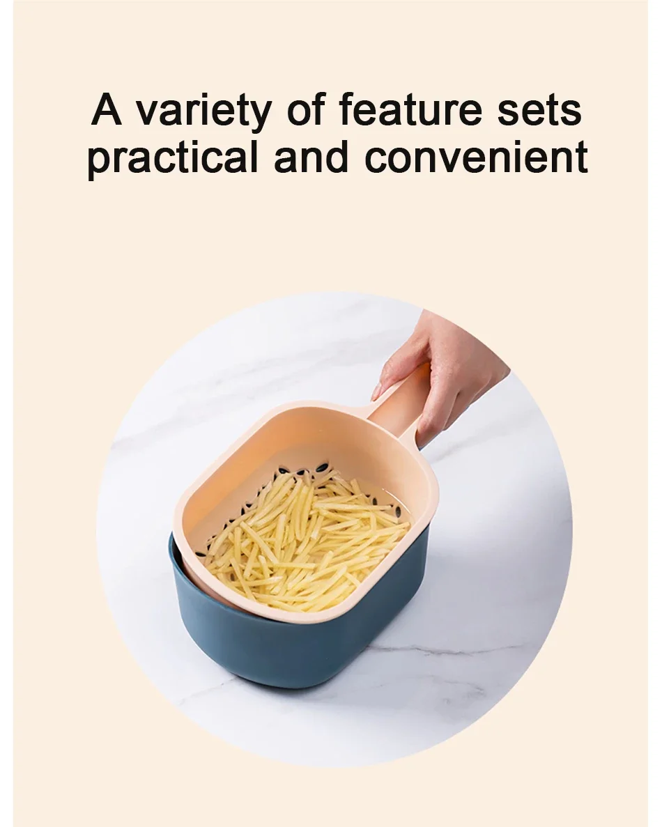 Kitchen Multi-functional Vegetable Cutter Slicer Multifunctional Round Mandoline Slicer Potato Cheese Kitchen Gadgets Fruit Grater