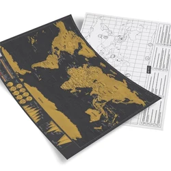 Affiche Atlas personnalisée avec drapeau du pays, carte du globe, à gratter, pour Journal, rétro, 42x30CM, décoration pour bureau et école 