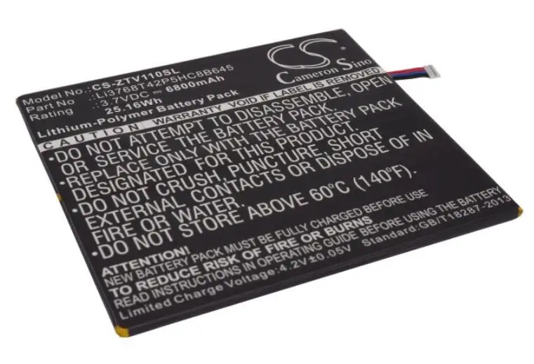 Cameron sino 6800 мА/ч, Батарея для zte V11 V11A V7E LI3768T42P5HC8B645 планшет Батарея