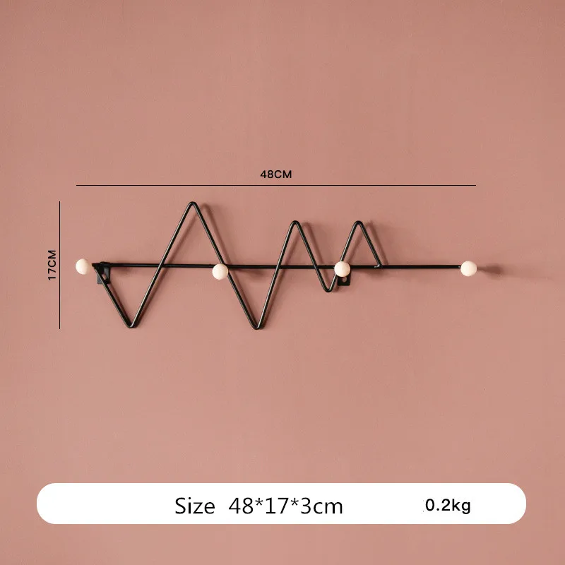 Креативный кованый крючок для пальто, Скандинавская гостиная, спальня, настенная вешалка для хранения, домашний крючок для крыльца, украшение стены