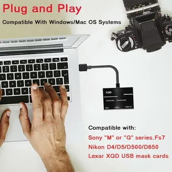 

2019 New Camera XQD SD Memory Card Reader USB 3.0 Hub Adapter For Sony/For Nikon/ForCanon USB 3.0 SD memory card reader