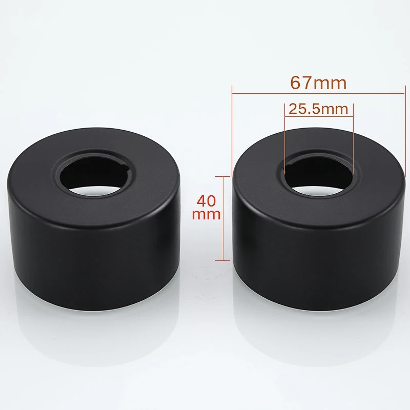 2PCS 304 Stainless Steel Water Pipe Decorative Cover Shower Accessories Black/Silver Bathroom Faucet Fixing Kit For Shower Mixer faucet accessories