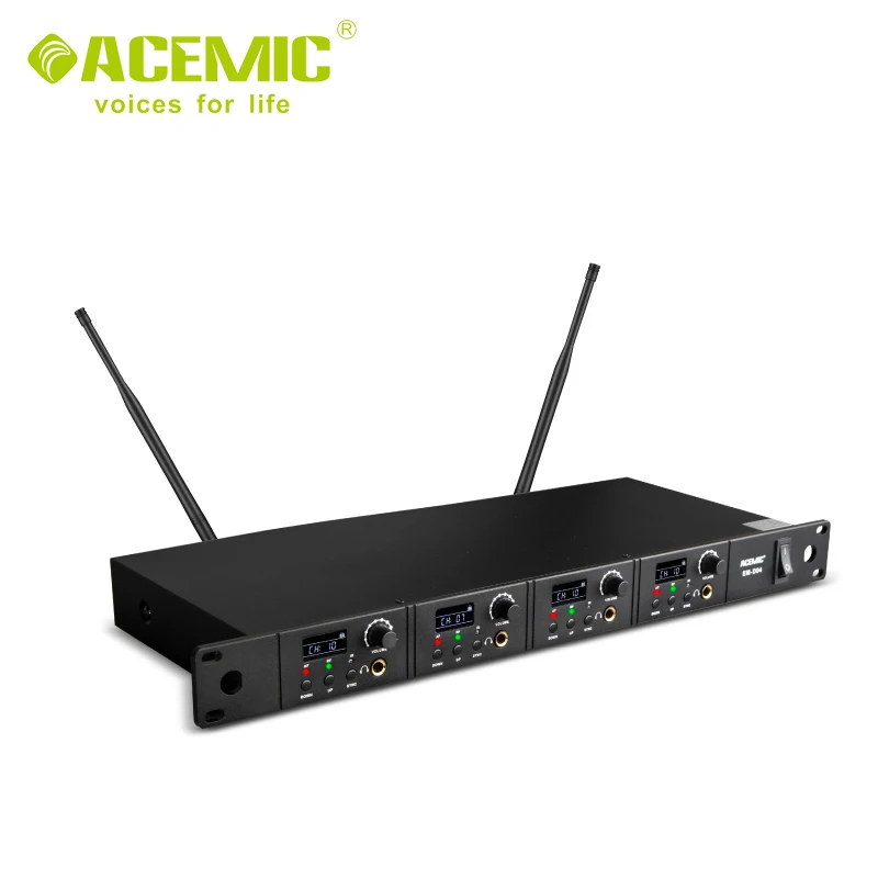 Быстрая ACEMIC EM-D04 четырехканальный беспроводной монитор в ухо система сценический монитор хорошее качество в уши