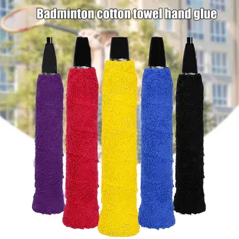 

Hot Cotton Towel Glue Tape Badminton Tennis Racket Anti-Slip Handle Grip Bands Sweat Band Solid Color MVI-ing