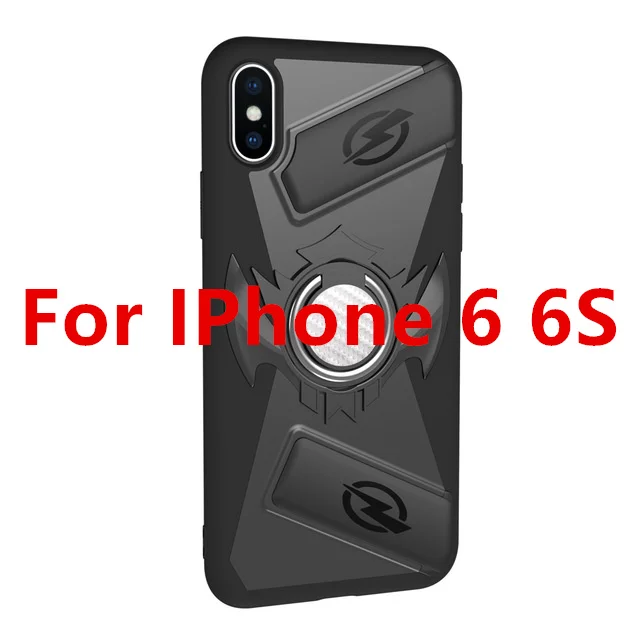 Pubg игровой геймпад кнопочный джойстик мобильный чехол для iPhone X XS 7 8 6 6S Plus телефон игровой Бесплатный огонь L1 R1 джойстик аксессуары - Цвет: black for 6 6s
