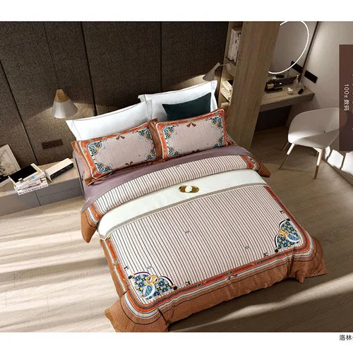 colour 4 100S Комплект постельного белья высокой плотности, розовый домашний текстиль, королевское постельное белье из египетского хлопка, постельное белье, пододеяльник, простыня - Цвет: colour 4