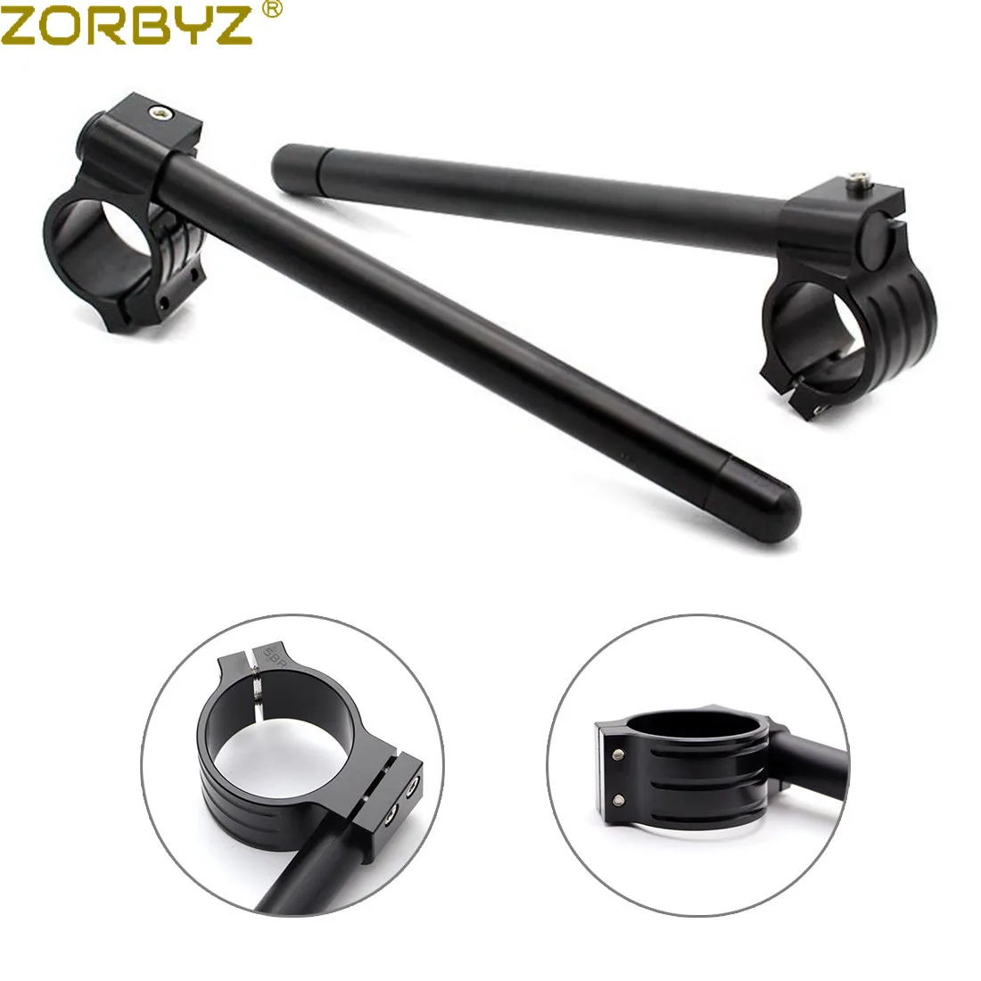 ZORBYZ мотоцикл 58 мм черный клип-на Клип Ons CNC Руль Бар Вилка трубка для Benelli Leoncino 500