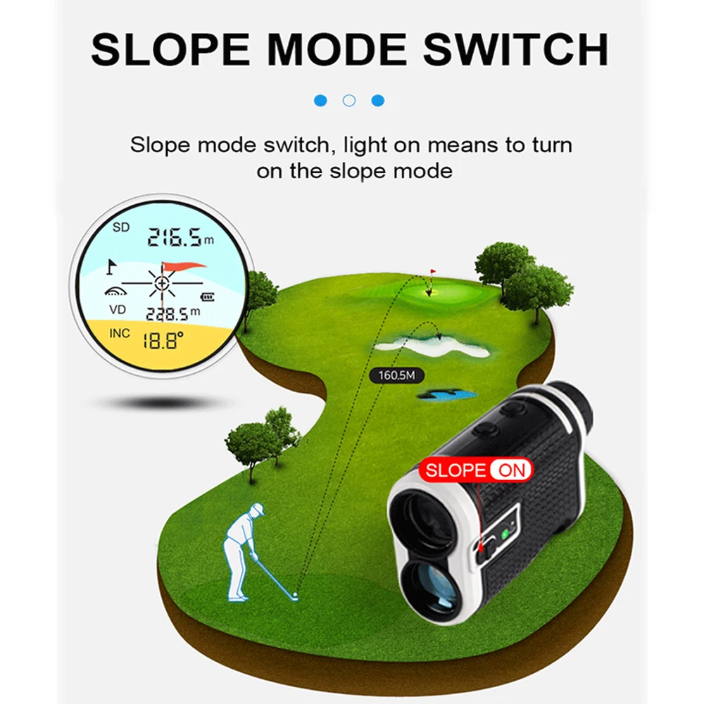 US $75.63 2021 Pre Sale Golf Rangefinder Slope OnOff Switch Flag Lock With Jolt Vibrate Pin Seeker Distance Meter With Free Battery