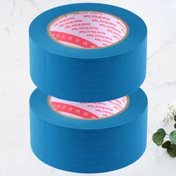 Ruban de masquage en papier crêpe de qualité supérieure, 2 rouleaux, pour projets d'artisanat, Kit de fournitures artistiques (bleu) 