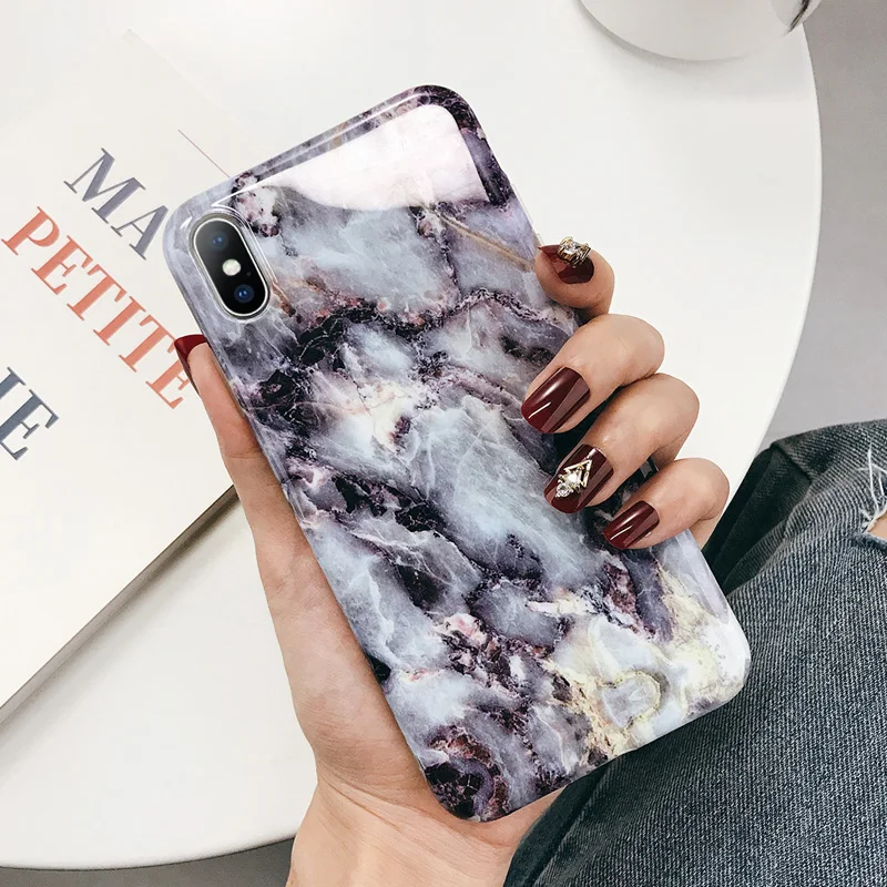 AC8058 Lovebay чехлы для телефонов с геометрическим мрамором и текстурой для iPhone 11 X XR XS Max 11 Pro Max мягкие чехлы imd чехол для iPhone 6 6S 7 8 Plus - Цвет: AC8058