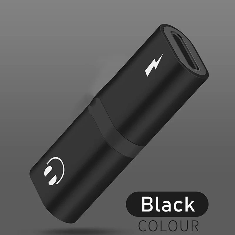 BoeYink 2 in 1 Audio Charge Adapter For iPhone 7 8 Plus X Dual Audio Charging Headphone Earphone Adapter Mini Converter Call