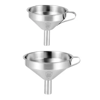 

Stainless Steel Kitchen Funnel Detachable Filter Strainer Nylon Mesh Transfer