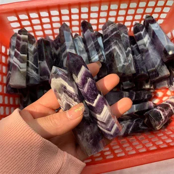 

Natural Crystal Titanium Angel Aura Quartz Lemurian Obelisk Wand Healing Stone Point Mineral Gemstone Wicca Decor Gift