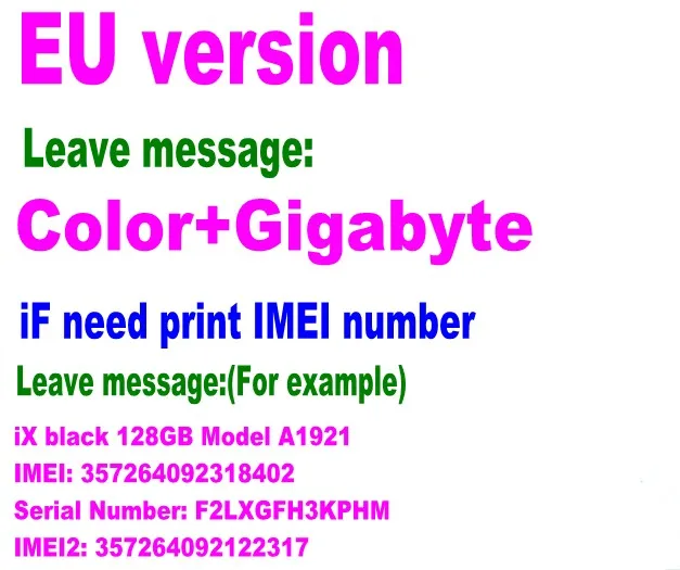 1 компл. EU US версия телефон упаковочная коробка чехол для iPhone 5 6 6S 8 7 plus X XS max с полными аксессуарами посылка коробка - Цвет: EU color message