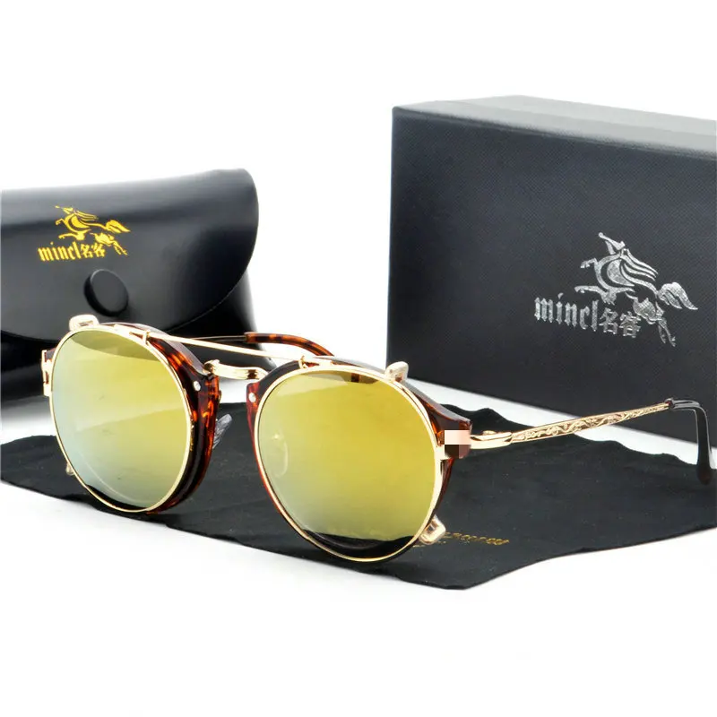 MINCL высококачественные женские и мужские зеркальные винтажные круглые