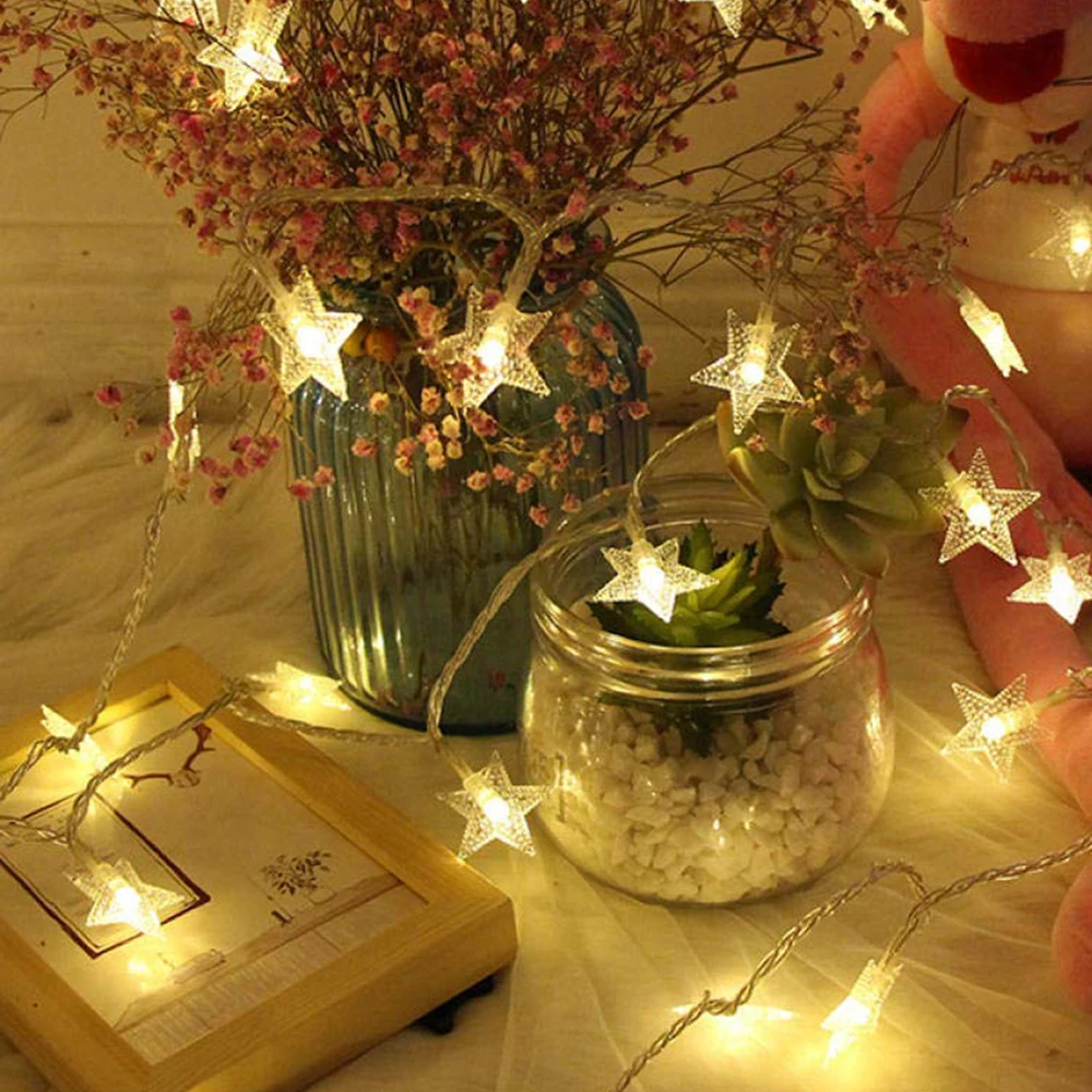

Five-pointed Star Shape Decorative Light USB Power Supply 20LED Light House Courtyard Christmas Day Lantern Warm White