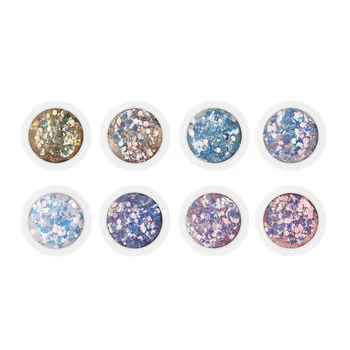

8Pcs/Set 3D Glitter Nail Sequins DIY Colorful Mixed Hexagon Laser Nail Art Decorations
