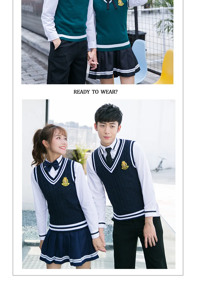 [Ten for] New Style England College Style School Uniform Middle School Students Chorus Performance Wear Vest Suit