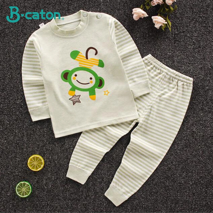 Green 1 set Одежда для малышей Одежда для мальчиков и девочек коллекция года, новое хлопковое нижнее белье, брюки Мягкая дышащая теплая осенняя одежда для детей возрастом от 0 до 5 лет - Цвет: Green 1 set