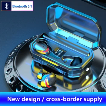 

New Bluetooth Wireless Headset TWSBluetooth Touch Fingerprint HD 2000maCharging bin Game Headset SportsWaterproof Stereo Headset